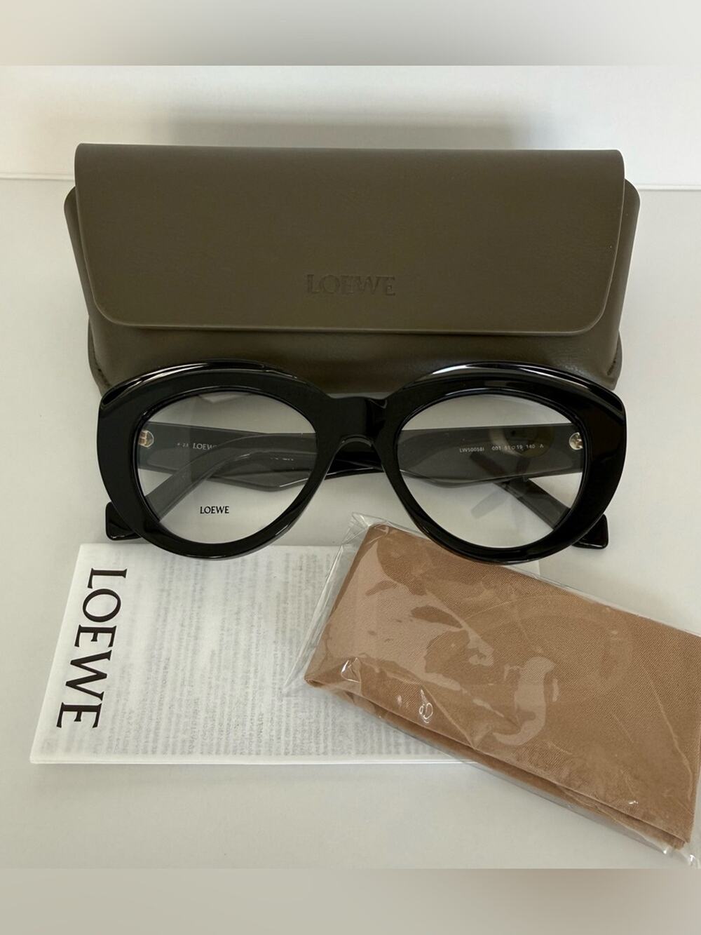 NEW!!! Loewe women black eyeglasses LW50058I 001 Authentic
